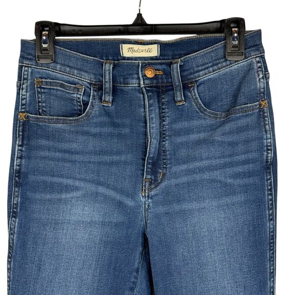 Madewell SZ 27 Skinny 10” Roadtripper Jeans Stretch Hi-Rise Zip-Fly Pockets Blue - Picture 2 of 10